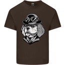 Steampunk King Charles Spaniel Cavelier Mens Cotton T-Shirt Tee Top Dark Chocolate