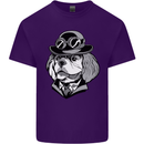 Steampunk King Charles Spaniel Cavelier Mens Cotton T-Shirt Tee Top Purple