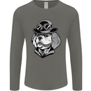 Steampunk King Charles Spaniel Cavelier Mens Long Sleeve T-Shirt Charcoal