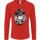 Steampunk King Charles Spaniel Cavelier Mens Long Sleeve T-Shirt Red