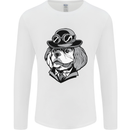 Steampunk King Charles Spaniel Cavelier Mens Long Sleeve T-Shirt White
