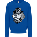 Steampunk King Charles Spaniel Cavelier Mens Sweatshirt Jumper Royal Blue