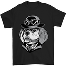 Steampunk King Charles Spaniel Cavelier Mens T-Shirt Cotton Gildan Black