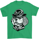 Steampunk King Charles Spaniel Cavelier Mens T-Shirt Cotton Gildan Irish Green