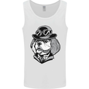 Steampunk King Charles Spaniel Cavelier Mens Vest Tank Top White