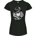 Steampunk King Charles Spaniel Cavelier Womens Petite Cut T-Shirt Black