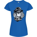 Steampunk King Charles Spaniel Cavelier Womens Petite Cut T-Shirt Royal Blue