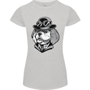 Steampunk King Charles Spaniel Cavelier Womens Petite Cut T-Shirt Sports Grey