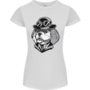 Steampunk King Charles Spaniel Cavelier Womens Petite Cut T-Shirt White