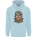 Steampunk Lion Childrens Kids Hoodie Light Blue