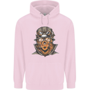 Steampunk Lion Childrens Kids Hoodie Light Pink