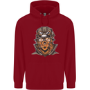 Steampunk Lion Childrens Kids Hoodie Red