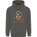 Steampunk Lion Childrens Kids Hoodie Storm Grey