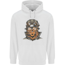 Steampunk Lion Childrens Kids Hoodie White