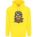 Steampunk Lion Childrens Kids Hoodie Yellow