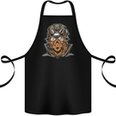 Steampunk Lion Cotton Apron 100% Organic Black