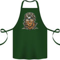 Steampunk Lion Cotton Apron 100% Organic Forest Green