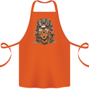 Steampunk Lion Cotton Apron 100% Organic Orange