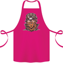 Steampunk Lion Cotton Apron 100% Organic Pink