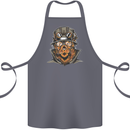 Steampunk Lion Cotton Apron 100% Organic Steel