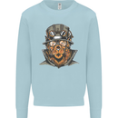 Steampunk Lion Kids Sweatshirt Jumper Light Blue