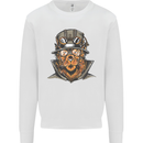 Steampunk Lion Kids Sweatshirt Jumper White