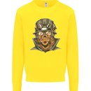 Steampunk Lion Kids Sweatshirt Jumper Yellow
