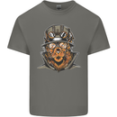 Steampunk Lion Kids T-Shirt Childrens Charcoal