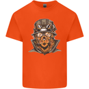 Steampunk Lion Kids T-Shirt Childrens Orange
