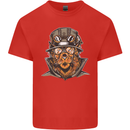 Steampunk Lion Kids T-Shirt Childrens Red