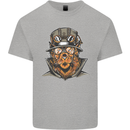 Steampunk Lion Kids T-Shirt Childrens Sports Grey