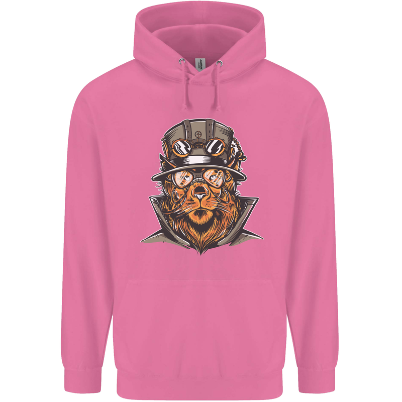 Steampunk Lion Mens 80% Cotton Hoodie Azelea