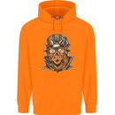 Steampunk Lion Mens 80% Cotton Hoodie Orange