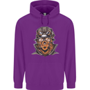 Steampunk Lion Mens 80% Cotton Hoodie Purple