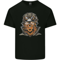 Steampunk Lion Mens Cotton T-Shirt Tee Top Black