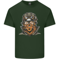 Steampunk Lion Mens Cotton T-Shirt Tee Top Forest Green