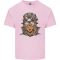 Steampunk Lion Mens Cotton T-Shirt Tee Top Light Pink