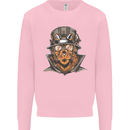 Steampunk Lion Mens Sweatshirt Jumper Light Pink