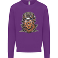 Steampunk Lion Mens Sweatshirt Jumper Purple