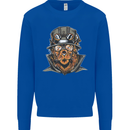 Steampunk Lion Mens Sweatshirt Jumper Royal Blue