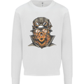 Steampunk Lion Mens Sweatshirt Jumper White