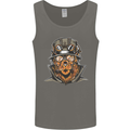 Steampunk Lion Mens Vest Tank Top Charcoal