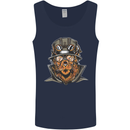 Steampunk Lion Mens Vest Tank Top Navy Blue