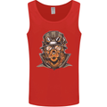 Steampunk Lion Mens Vest Tank Top Red