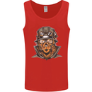 Steampunk Lion Mens Vest Tank Top Red