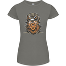 Steampunk Lion Womens Petite Cut T-Shirt Charcoal