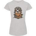 Steampunk Lion Womens Petite Cut T-Shirt Sports Grey