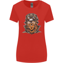 Steampunk Lion Womens Wider Cut T-Shirt Red
