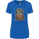 Steampunk Lion Womens Wider Cut T-Shirt Royal Blue