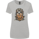 Steampunk Lion Womens Wider Cut T-Shirt Sports Grey